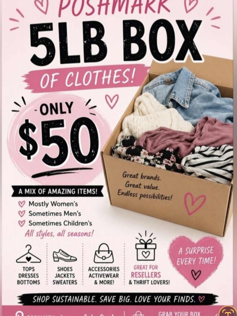 5LB Mystery Clothing Box !